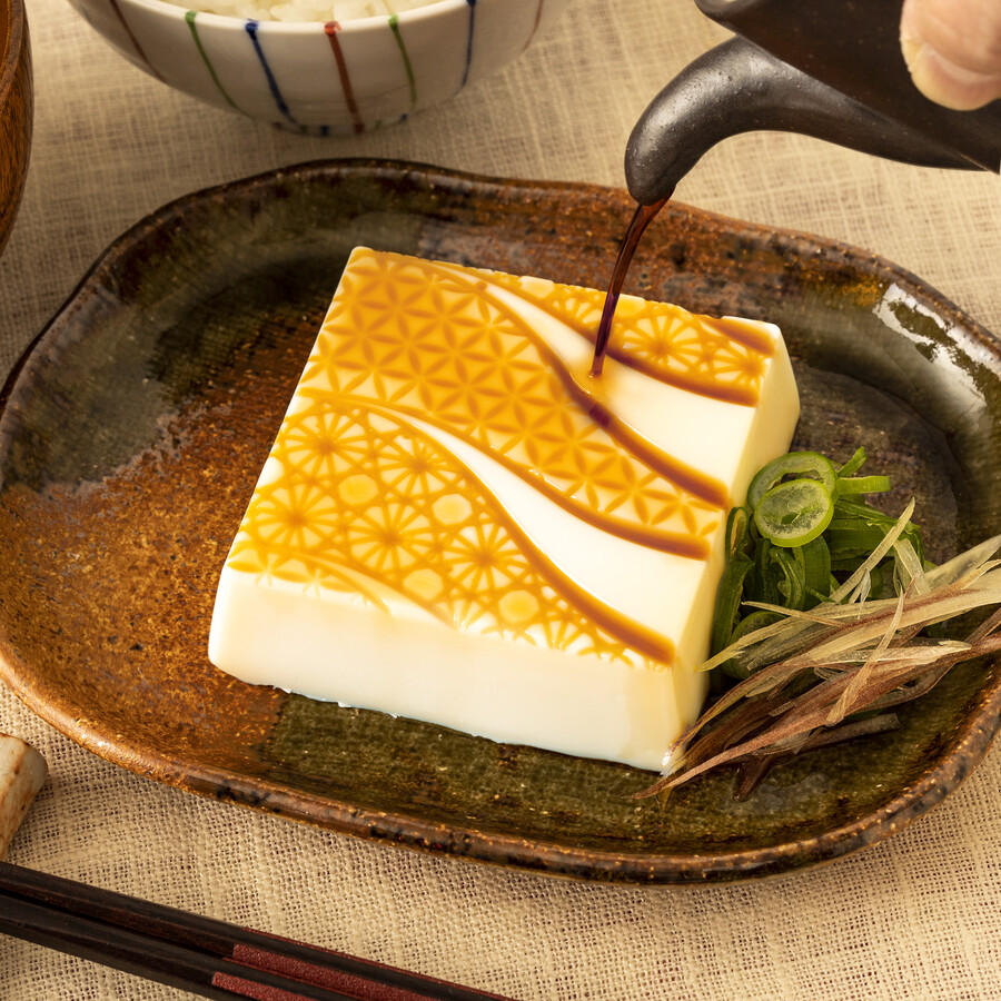 和柄の窪みがある豆腐